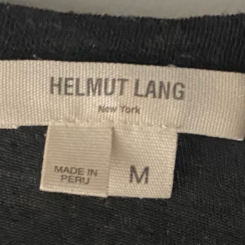 HELMUT LANG ASYMMETRICAL HEM SHEER TEE - Picture 3 of 5